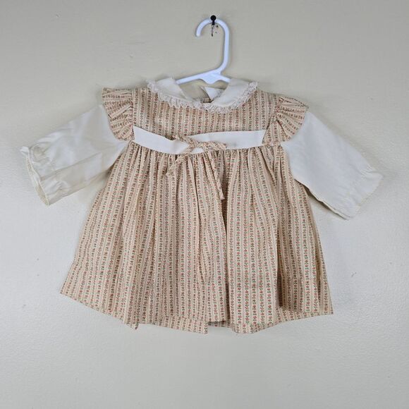 Vintage 70s 80s ruffle sleeve ditzy print shirt size 12m - Picture 1 of 6
